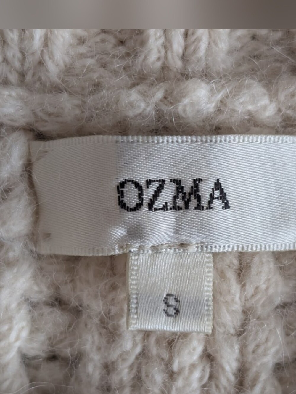 OZMA Cream Cropped Button-Up Knit Sweater - Picture 4 of 7